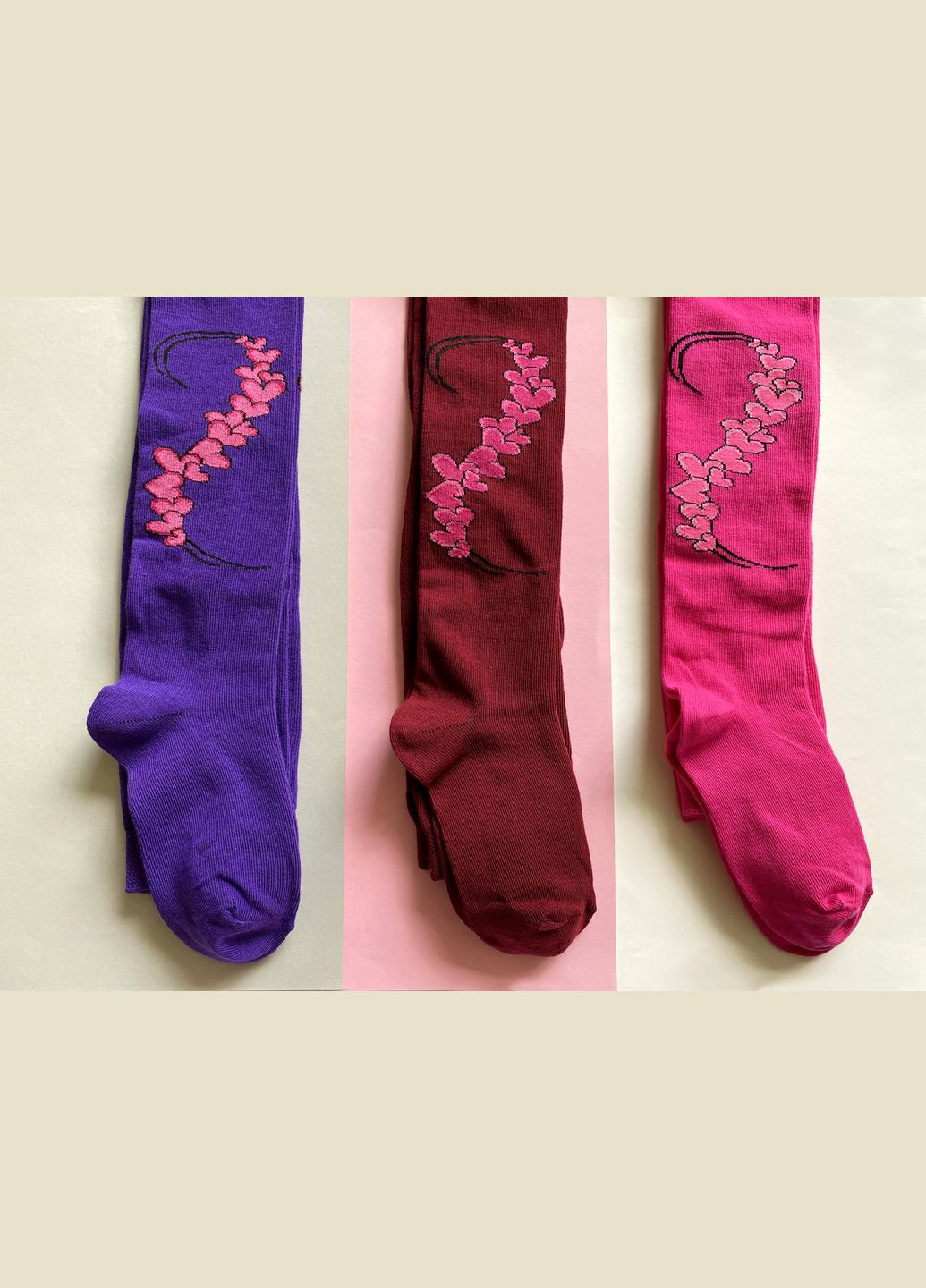 Детские колготки. Сердечки. Цвет: Фиолетовый. Крокус (338427343)