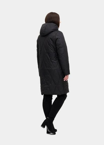 Чорна демісезонна жіноча демісезонна куртка великого розміру куртка-пальто SK