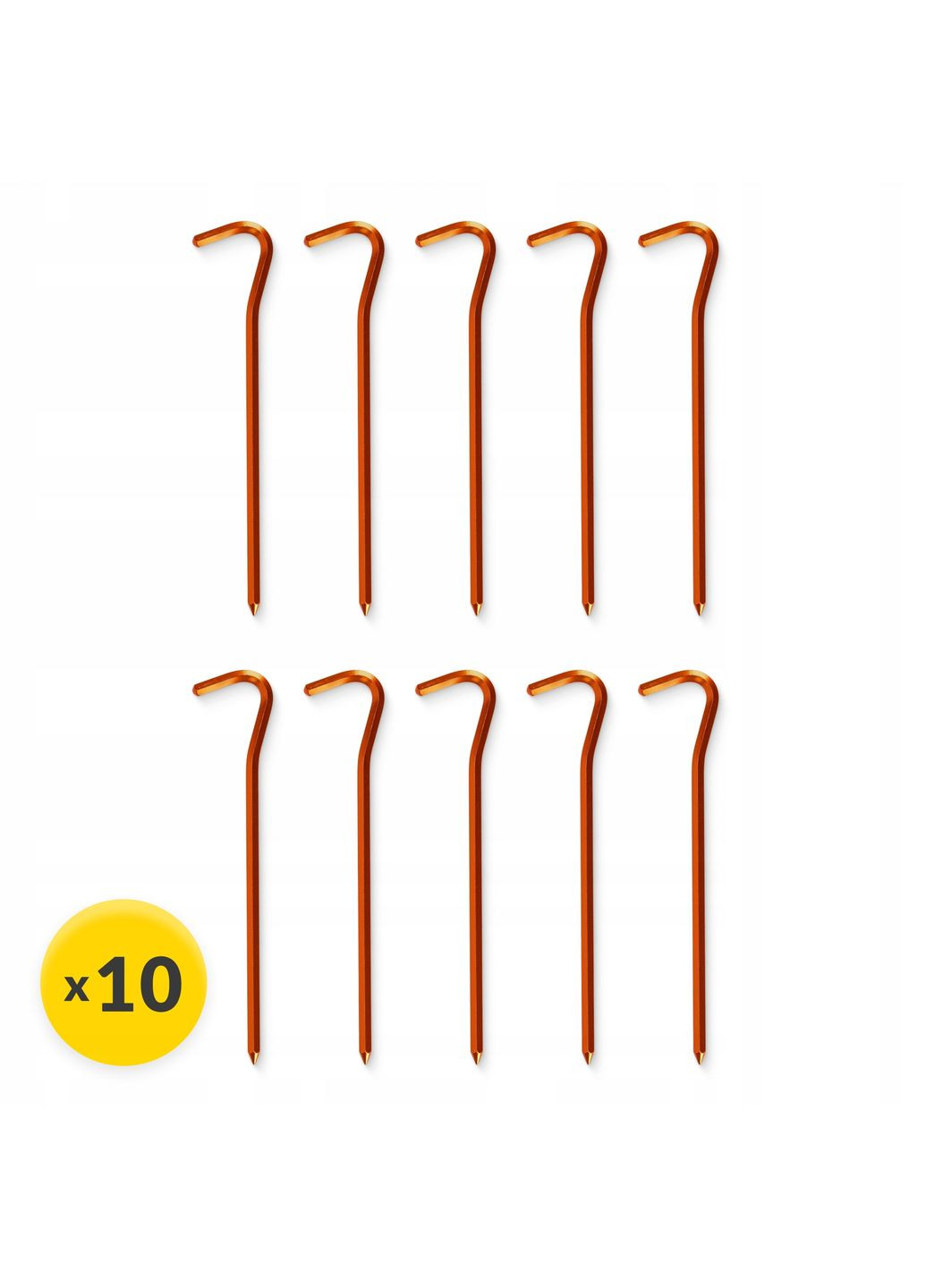 Набор колышков для палатки алюминиевые 18 см, Hex 10 шт (P-5905973406871) Mountain Goat (356744461)