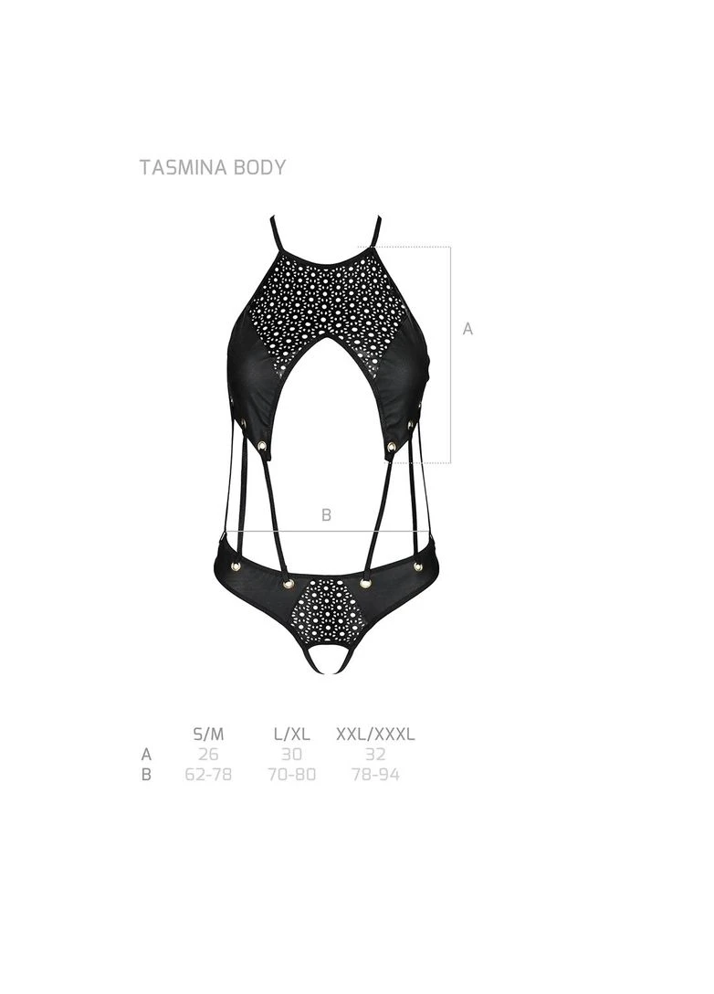 Боди с открытым доступом TASMINA BODY black - CherryLove Passion чёрный полиэстер, полиуретан
