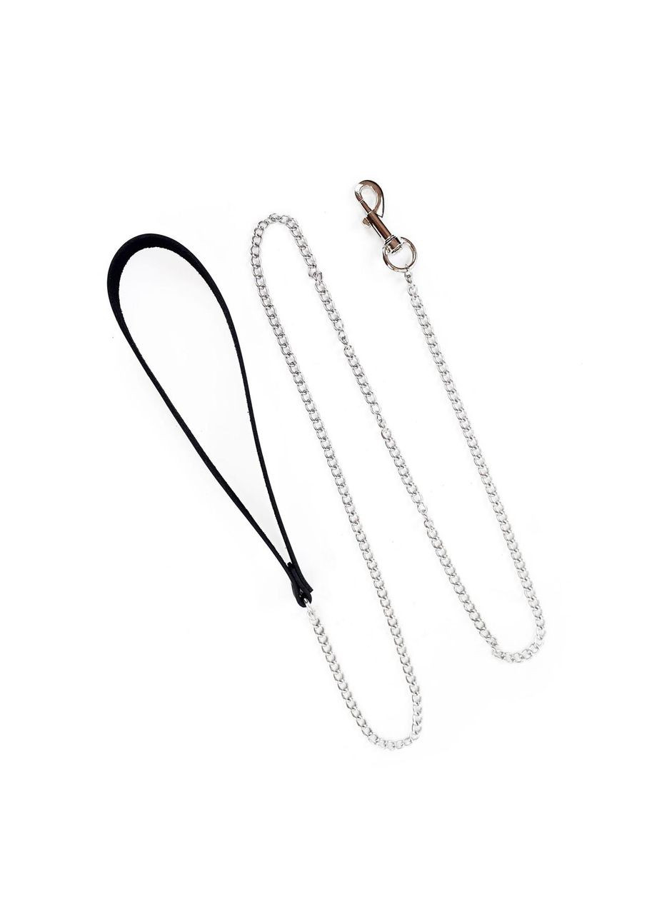 Повідець на ланцюжку із натуральної шкіри Art of Sex - Leash, колір Чорний No Brand (303896071)