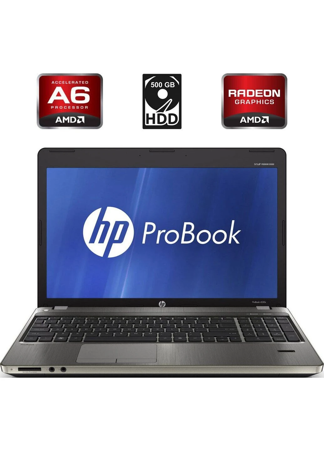 Ноутбук Б-класс ProBook 4535s / 15.6" (1366x768) TN / AMD A6-3400M (4 ядра по 1.4 - 2.3 GHz) / 4 GB DDR3 / 500 GB HDD / AMD HP (398131637)