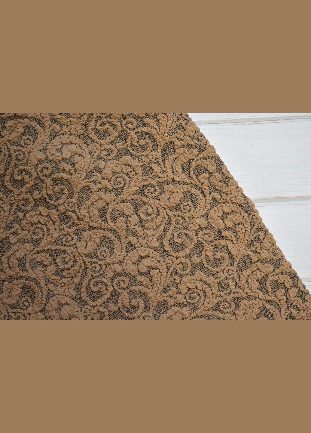 Жаккардовый чехол на угловой диван без юбки Kayra (318382518)