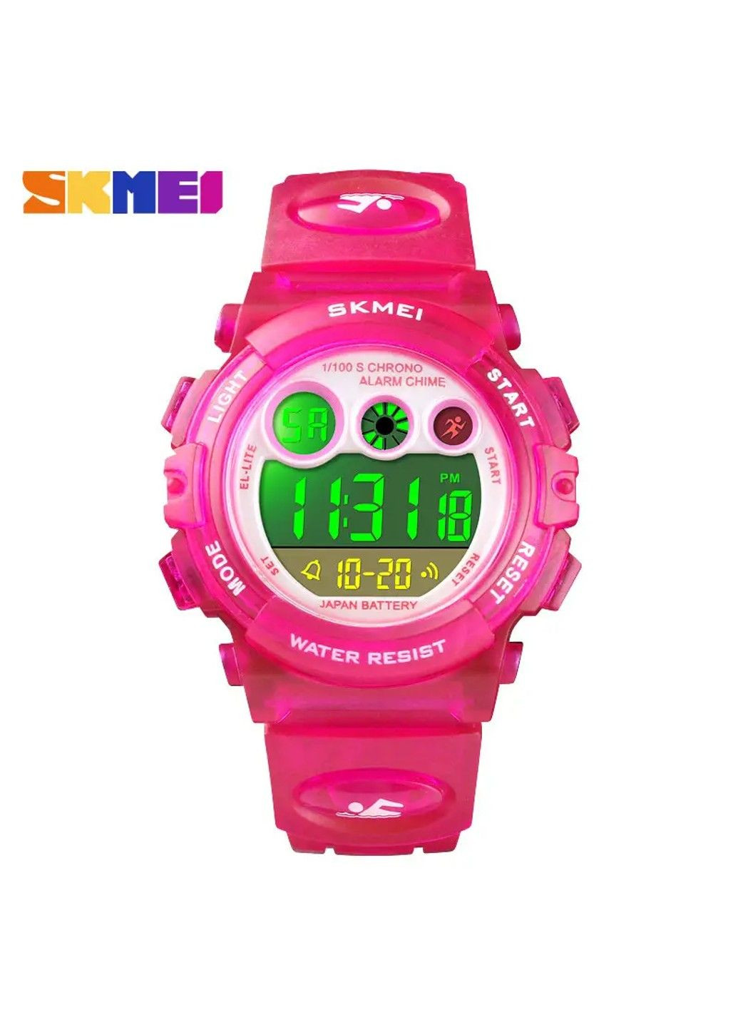 Детские спортивные наручные часы 1451 Темно-розовый Skmei (314483591)