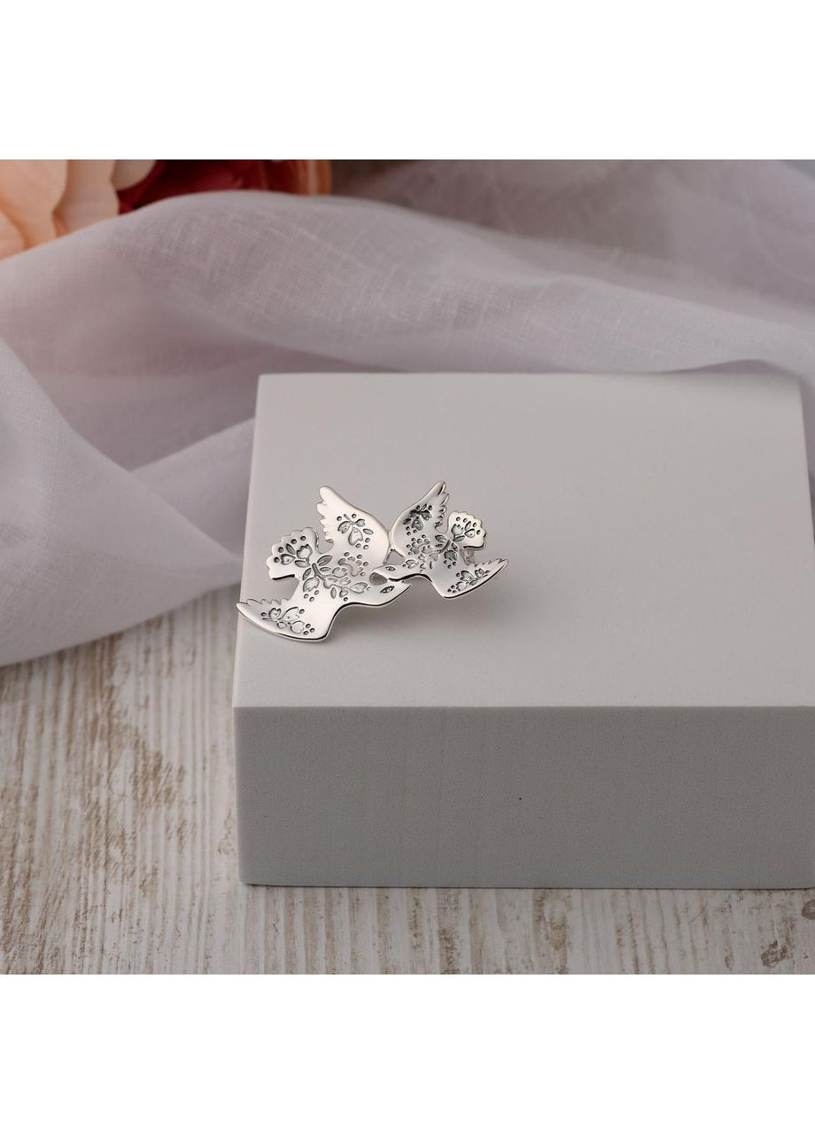 Брошка србна з птахами Голубки 925 Skifska Etnika (364202726)