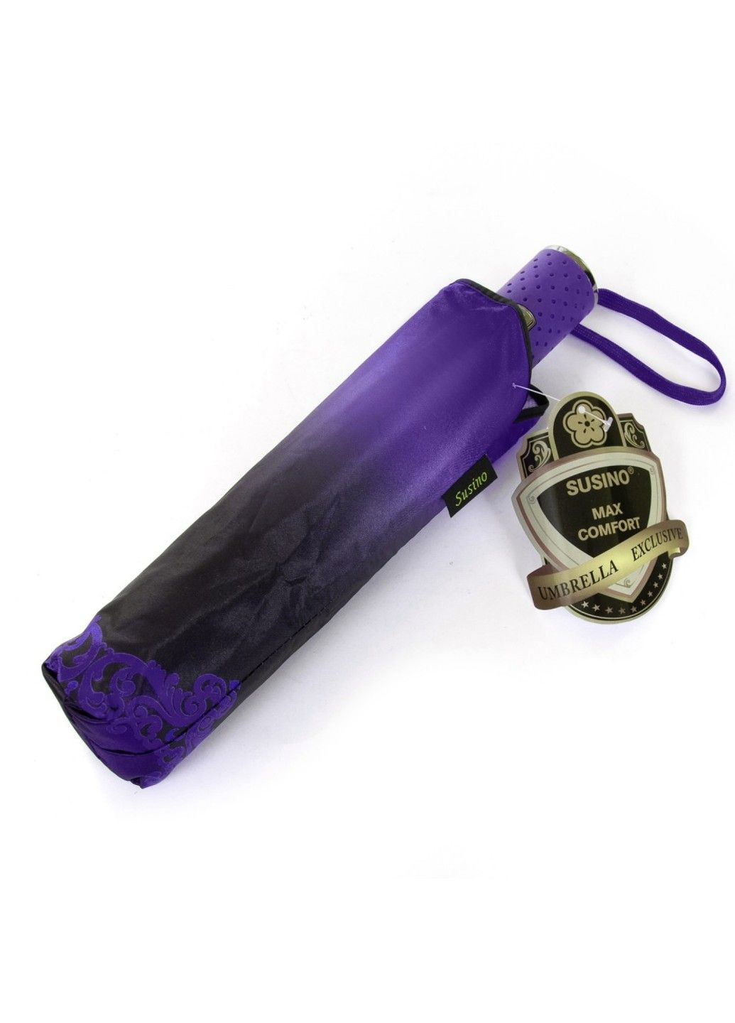 Синя жіноча парасолька автомат атлас 3012-2 Susino середня (313031789)