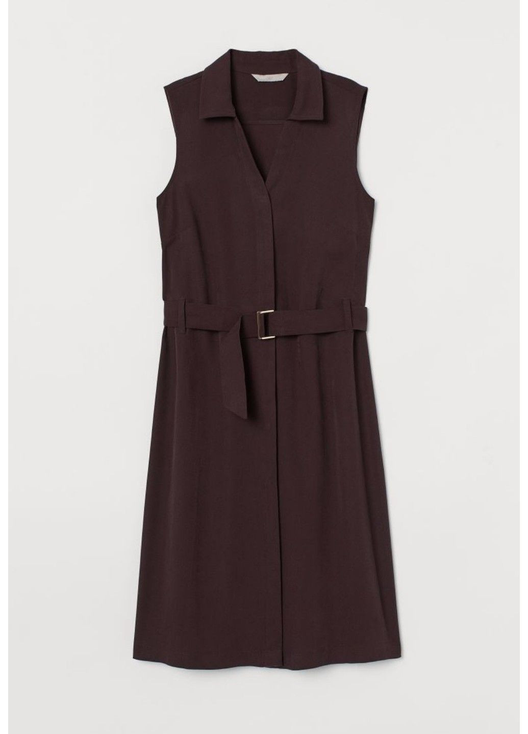 Сиреневое деловое женское платье с поясом н&м (56696) xs фиолетовое H&M