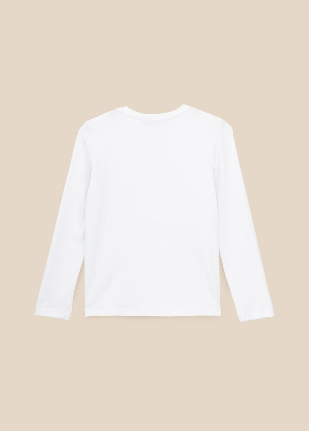 Белый демисезонный повседневный лонгслив LAWA однотонный