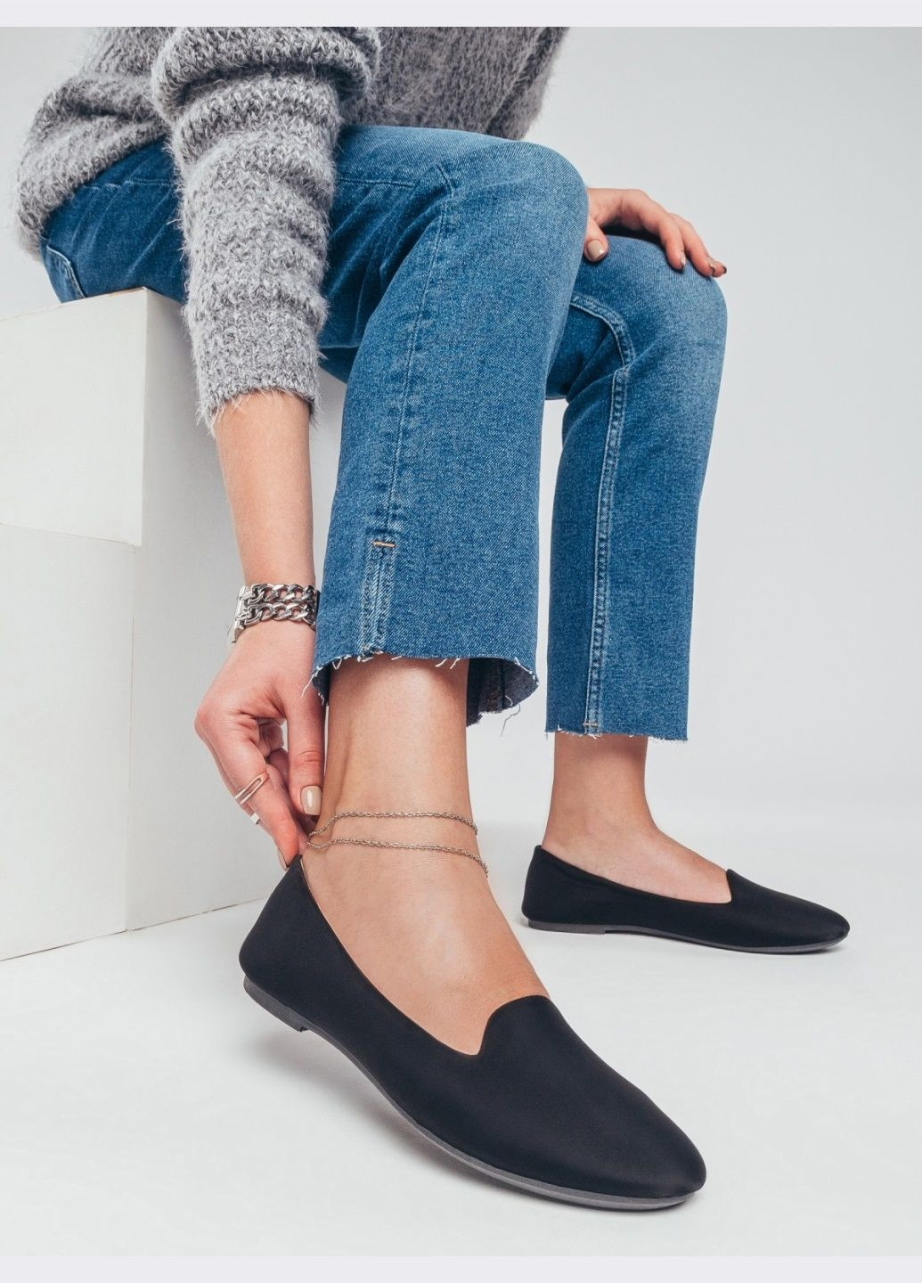 Жіночі чорні балетки зі штучної замші Dressa | чорні однотонні (331022526)