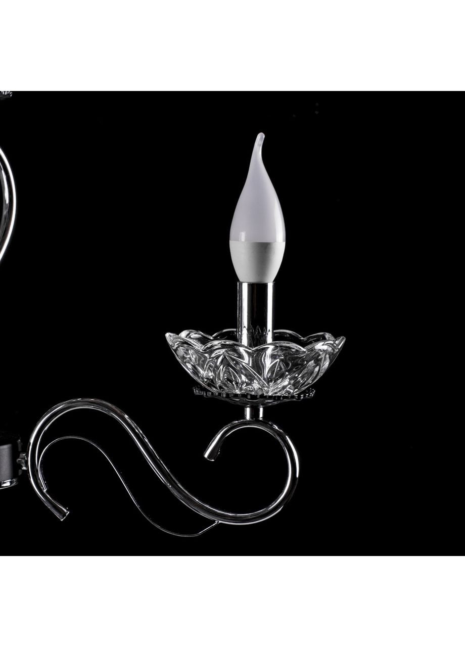 Класична люстра "свічка" на 3 лампочки хром C0559/3/BK+CH No Brand (352229415)