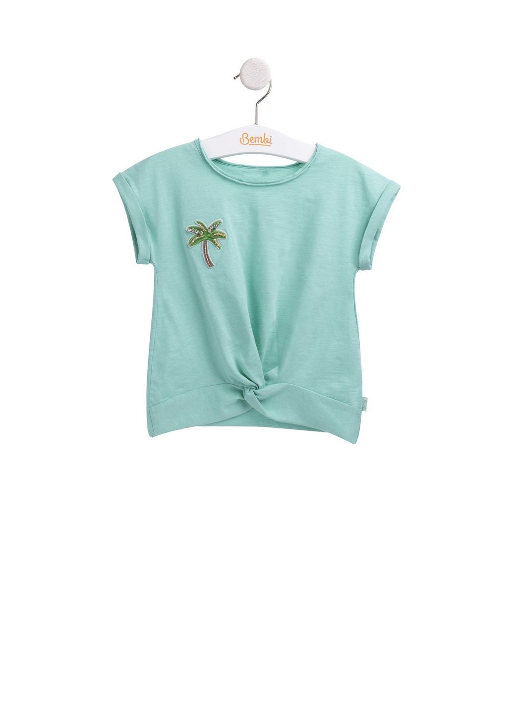 Бирюзовая летняя футболка на девочку фб 626 бемби Бембі