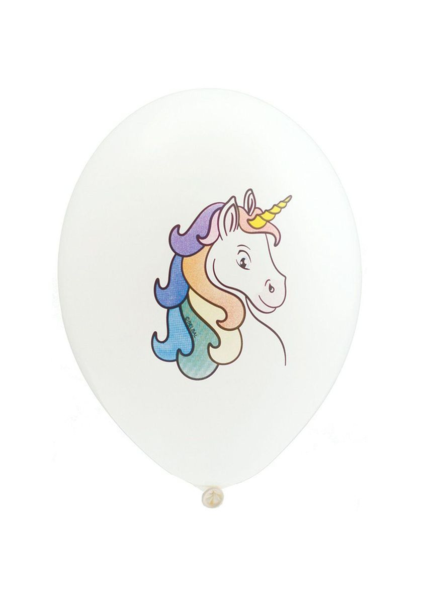 Латексный шарик 12" (30см) с рисунком "Единорог голова" (11031978) Belbal (302313613)