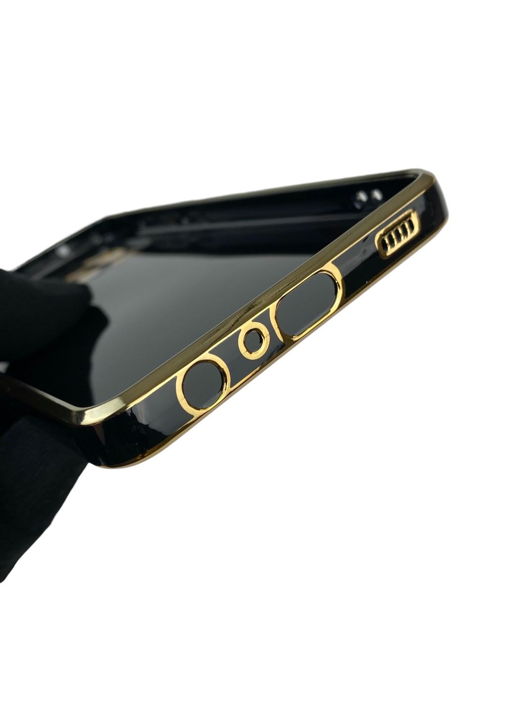 Чохол для Galaxy A72 (SM-A725F) з кільцем MagSafe із золотою окантовкою на самсунг а72 чорний gs1 Samsung (366231882)