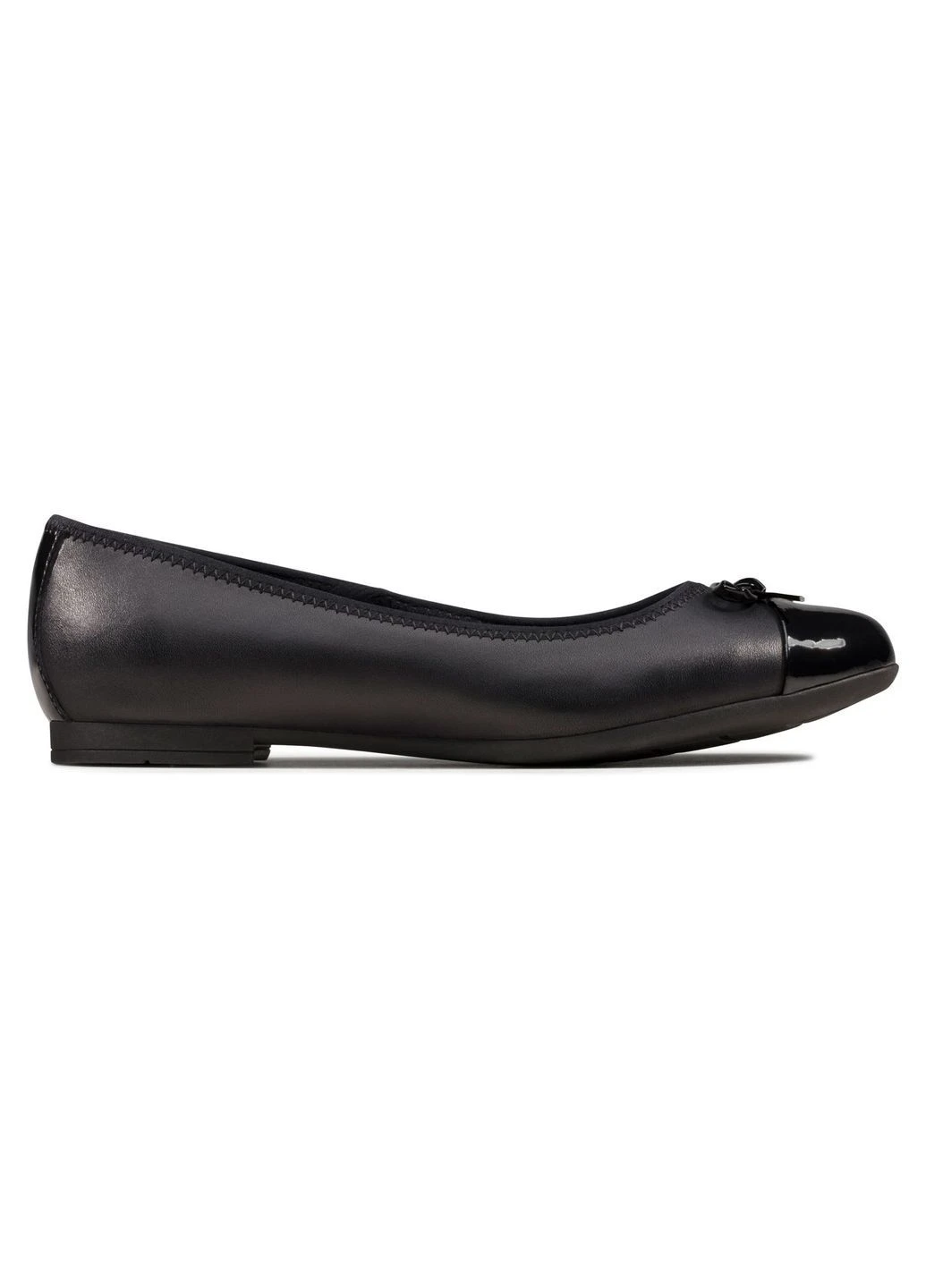 Шкіряні дитячі балетки чорного кольору Clarks (392889487)