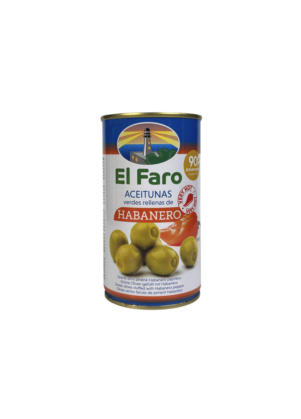 Оливки El зеленые фаршированные перцем хабанеро e Aceitunas Verdes Rellenas de Habanero, 350 г Faro (369144782)