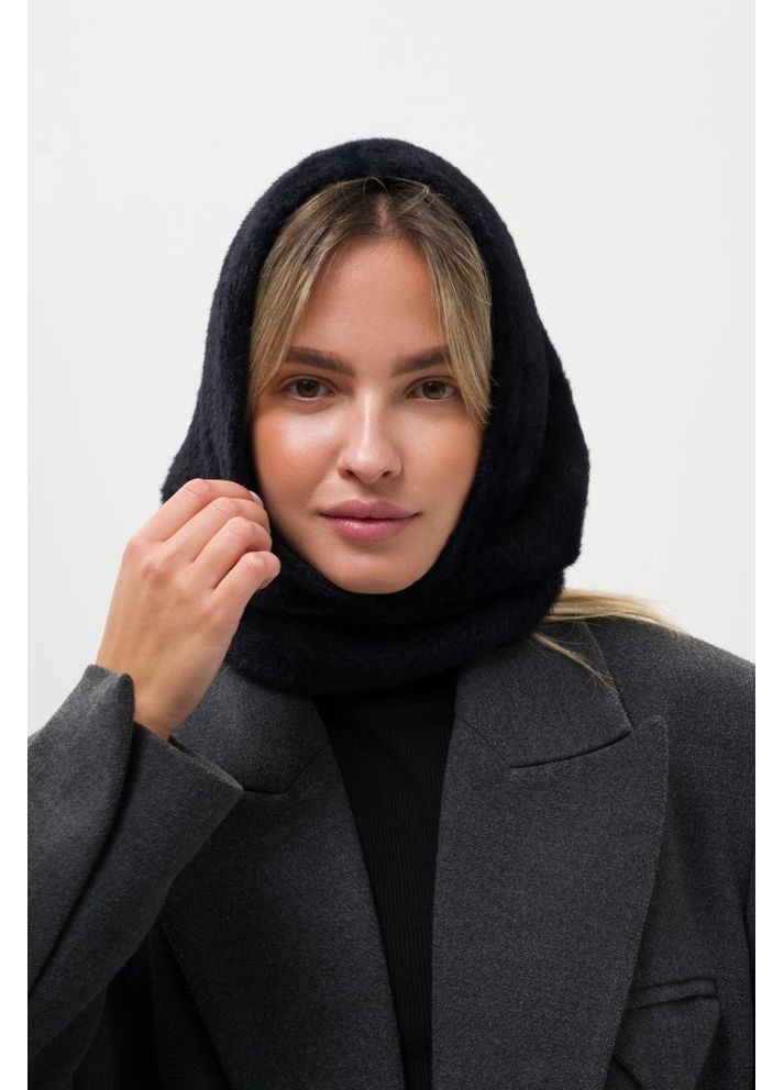 Жіночий вовняний капор Meteora Black Without (365065996)