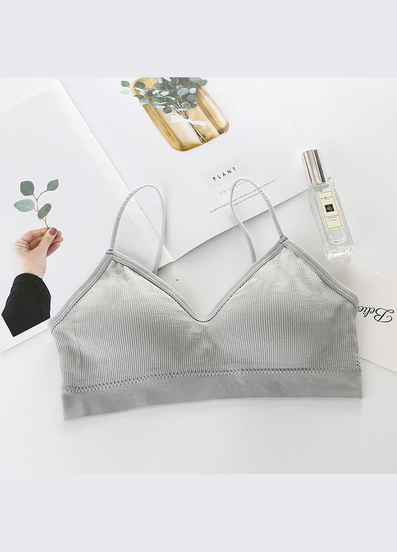 Женский топ топик в рубчик бюстгальтер No Brand (314931115)