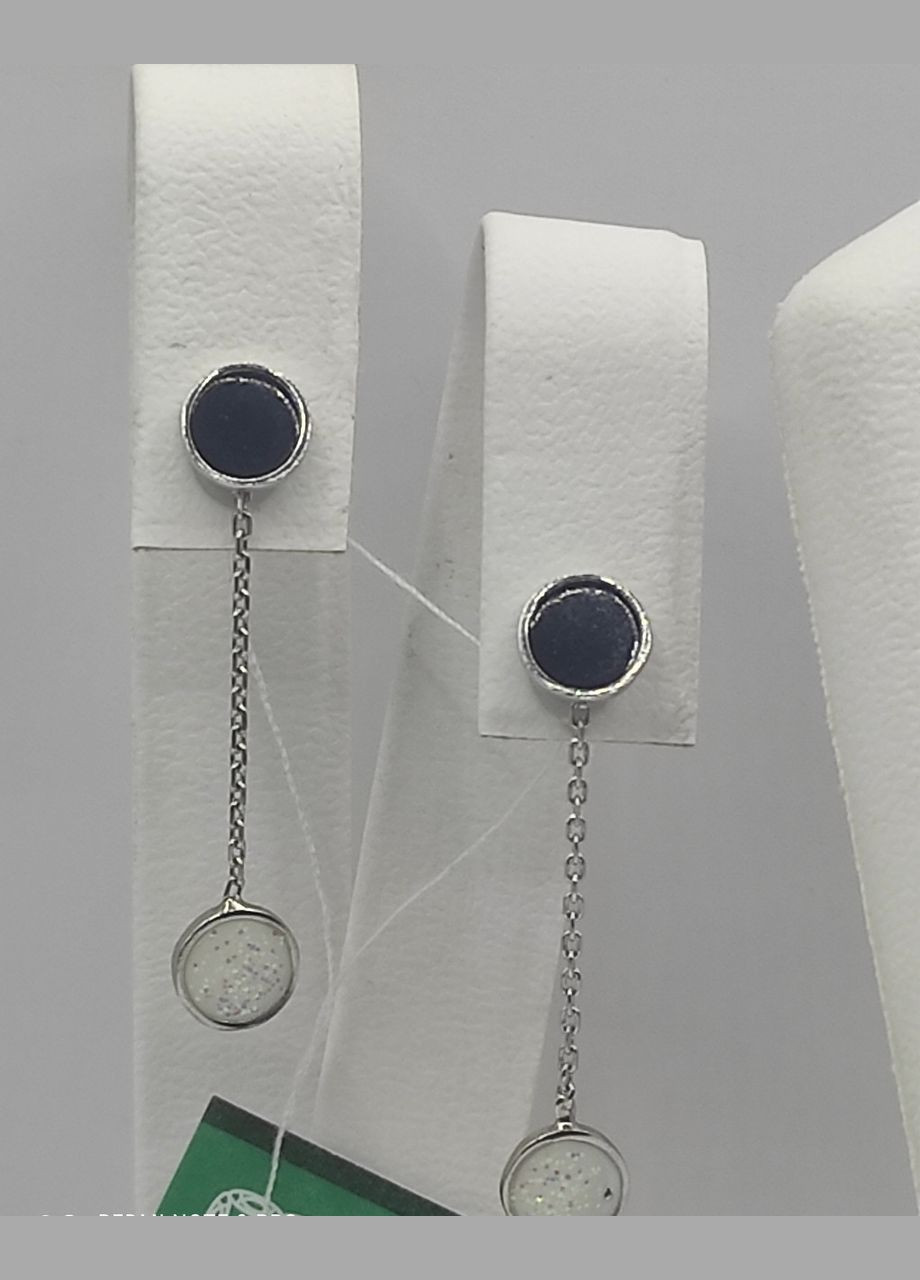 "Срібні пусети-цвяшки з родієвим покриттям" Shiny 56-320 No Brand (331145259)