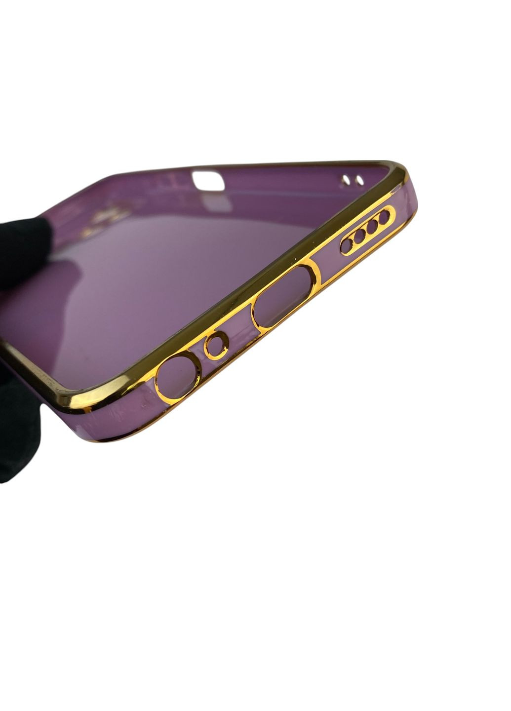 Чохол для Y21 з кільцем MagSafe із золотою окантовкою на віво у21 чорничний gs1 Vivo (366230100)