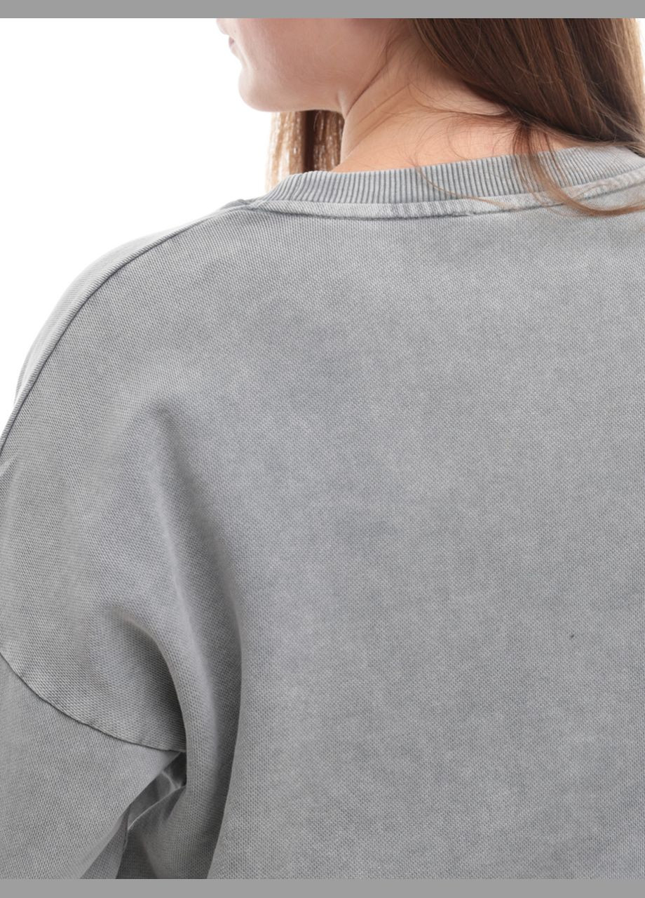 Костюм спортивный женский серый с вареньем брюки со свитшотом MDG Пряма (302879201)