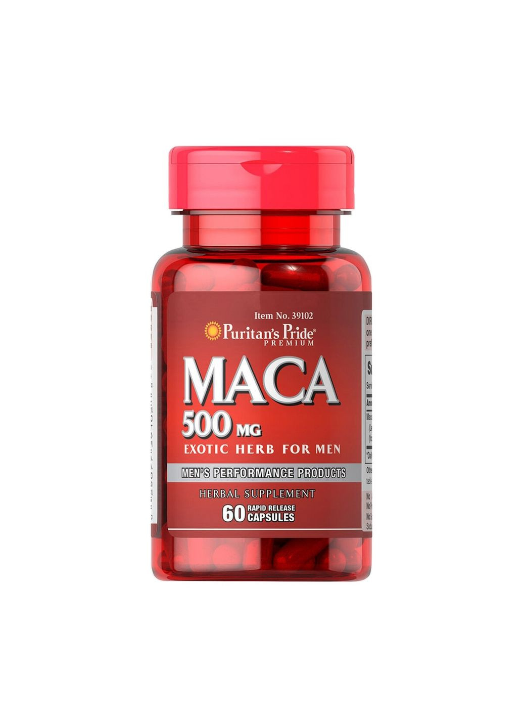 Натуральна добавка Maca 500 mg, 60 капсул Puritans Pride (293337965)