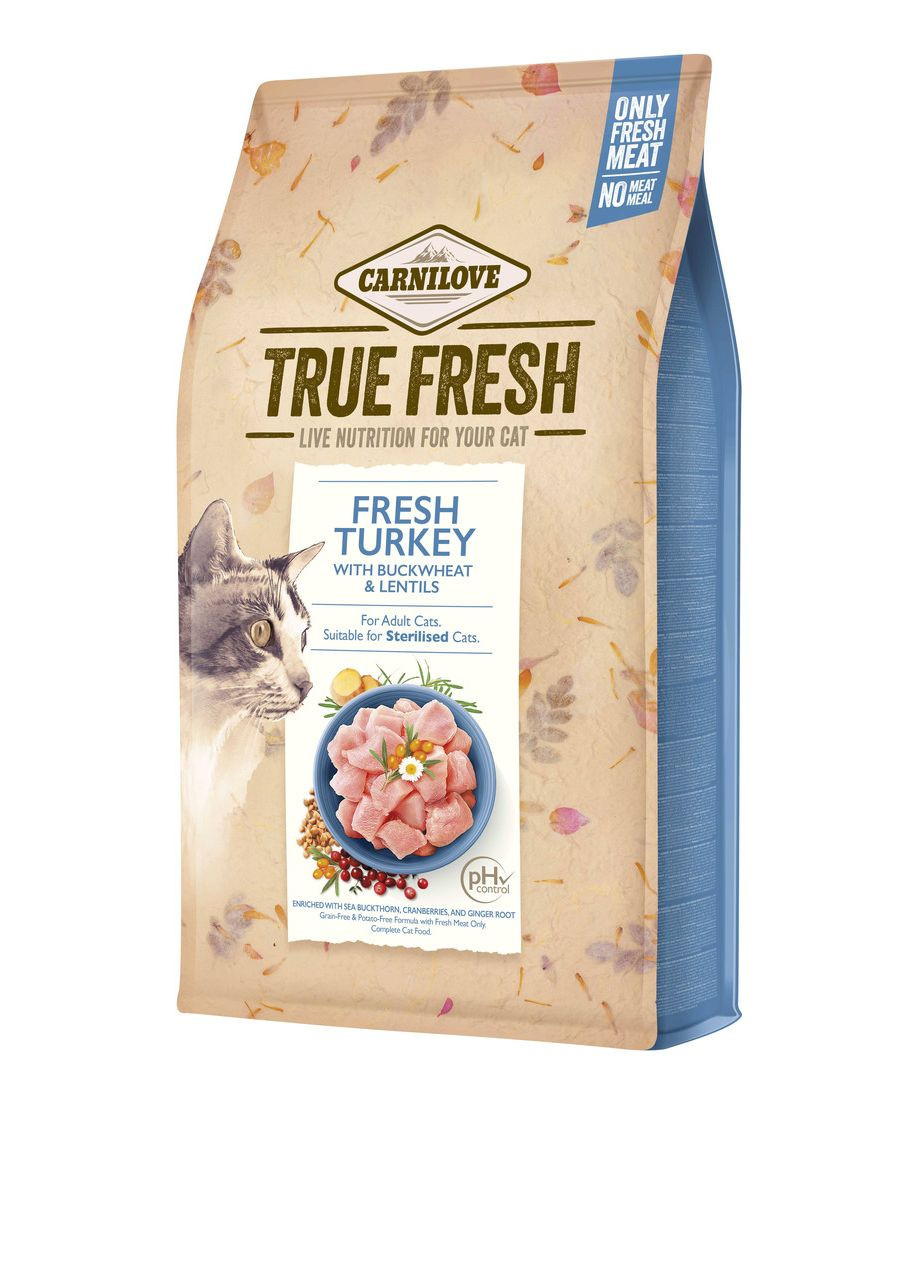 Корм сухий для котів True Fresh Cat Turkey з індичкою, 4,8 кг Carnilove (363196397)
