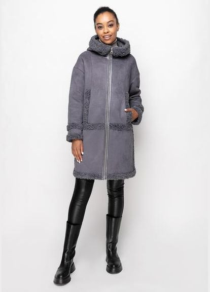 Дубленка 2120-M-D Серый QT-05 SAM Samange (308389962)