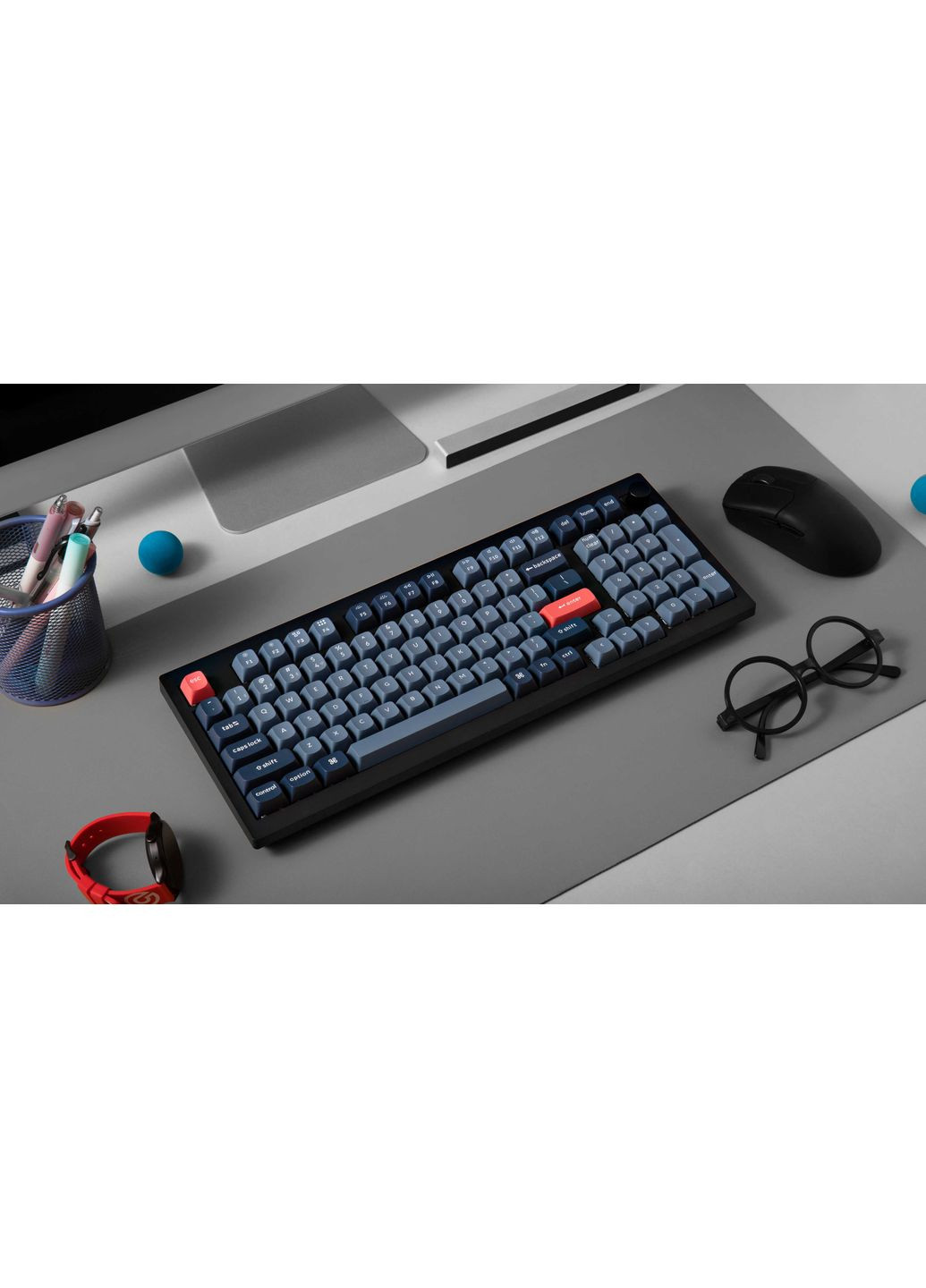 Клавіатура механічна V5 Max 100Key, Gateron Jupiter Brown, Knob, WL/BT/USB-A, Hot-Swap, QMK, EN/UKR, RGB, чорний Keychron (367854257)