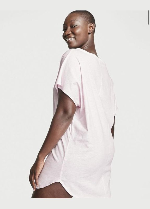 Нічна сорочка Lightweight Cotton Бавовна M/L рожева Victoria's Secret (282964731)