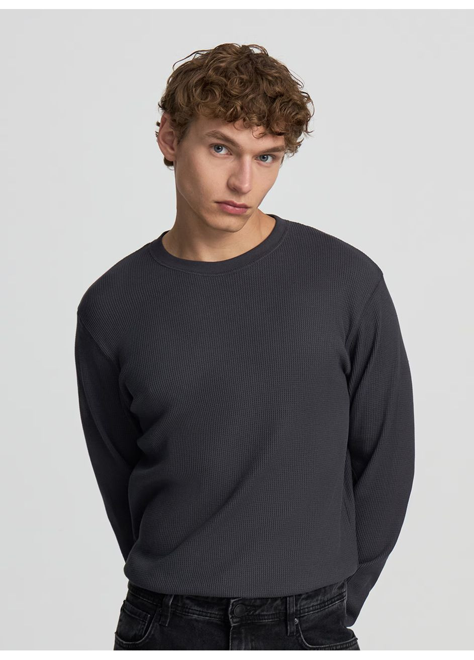 Графітовий демісезонний светр чол Terranova