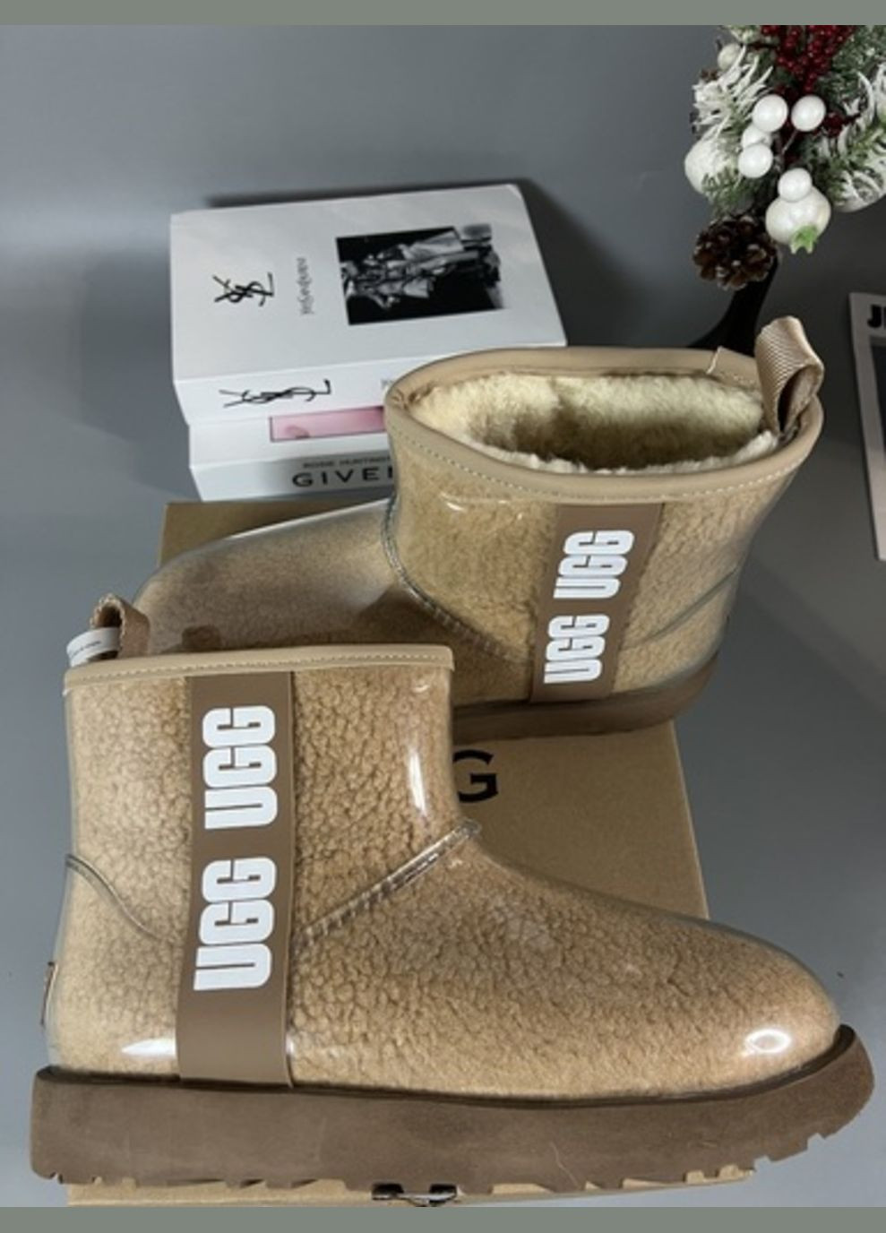 Уггі Ugg Classic Mini Clear зимові прозорі силіконові Sb (315705753)