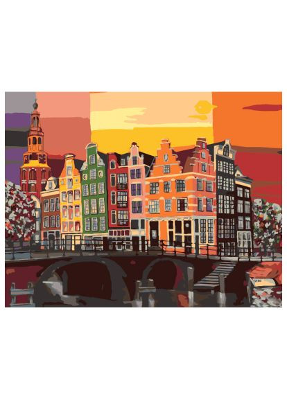 Картина по номерам (4823098538509) Rosa Start Colorful Amsterdam 35 х 45 см (366067247)