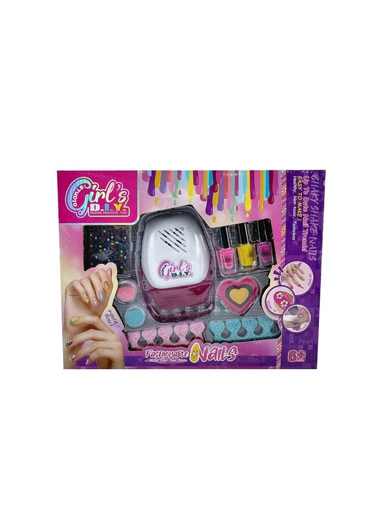 Набор маникюр 8821 на батарейках. сушилка, лак, аксессуары в коробке р. 44*31*6,5см. No Brand (362432436)