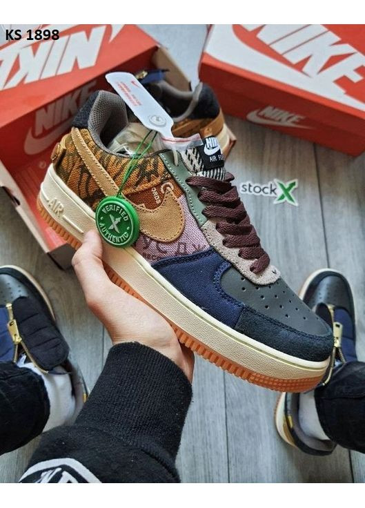 Цветные демисезонные кроссовки мужские nike air force low jack cactus найк аир форс 1 премиум No Brand