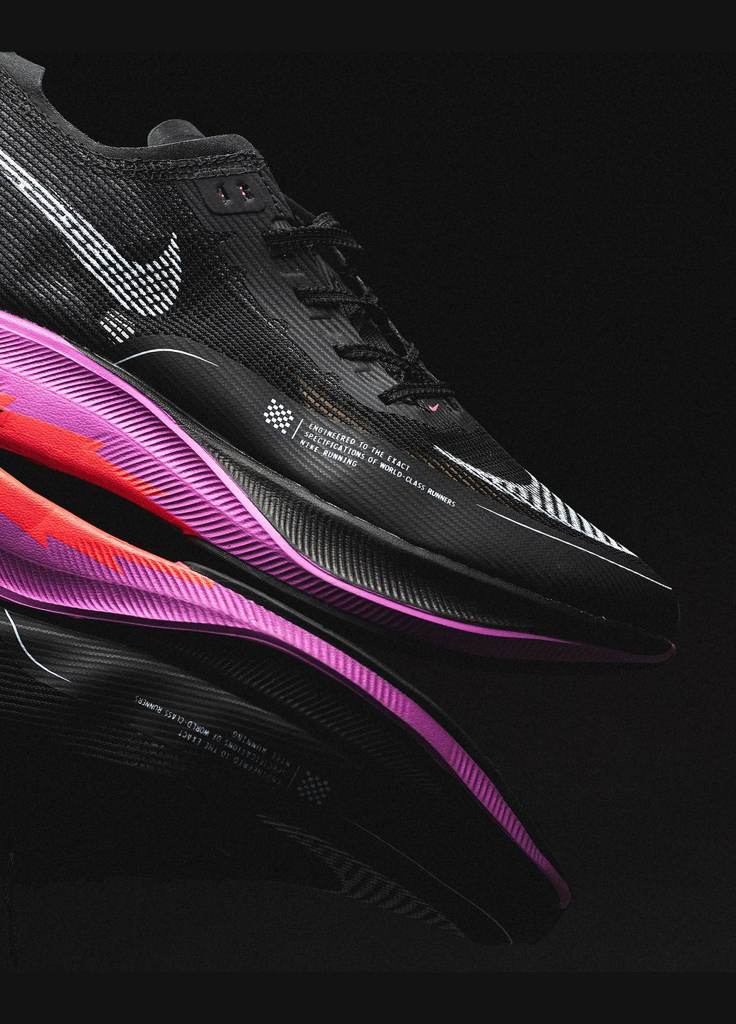 Черные демисезонные кроссовки мужские, вьетнам Nike Air Zoom Vaporfly Black/Purple