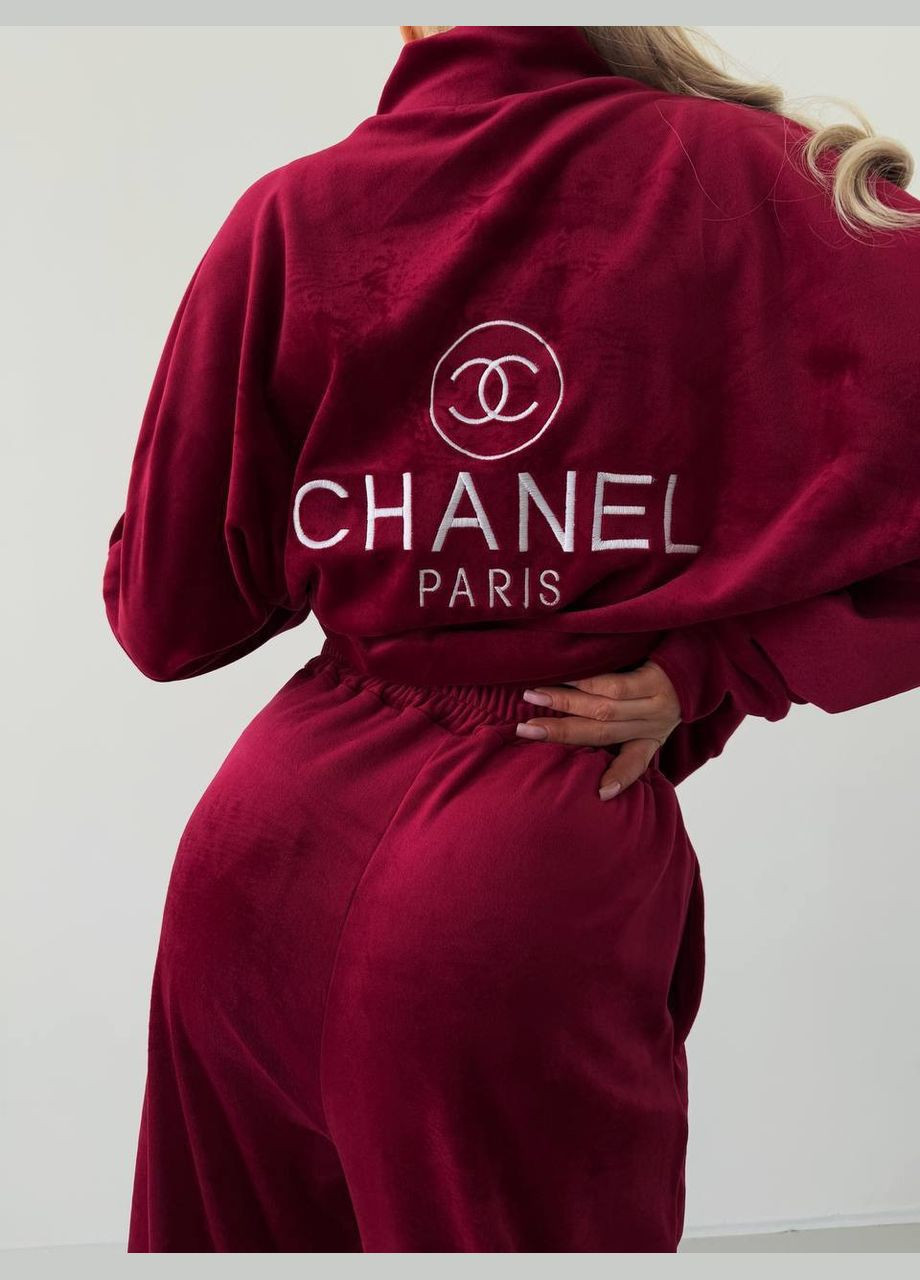 Костюм велюровый Турция,брюки и кофта с вышивкой на спине No Brand (341094438)