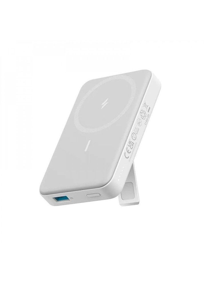 Магнитный павербанк MagGo 10 000 mAh 20 ватт с беспроводной зарядкой и подставкой Белый Anker (349824355)