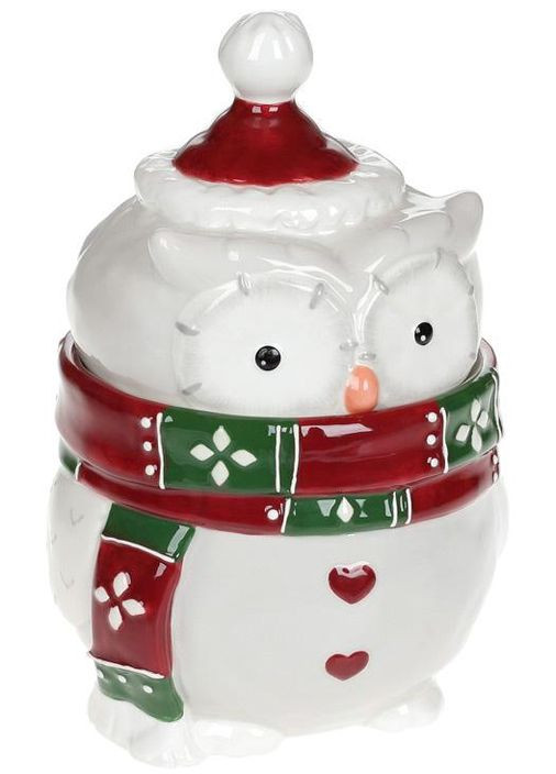 Керамічна банка Совушкин Затишок 750мл із кришкою для зберігання продуктів стильна ємність для кухні Bona (368977544)