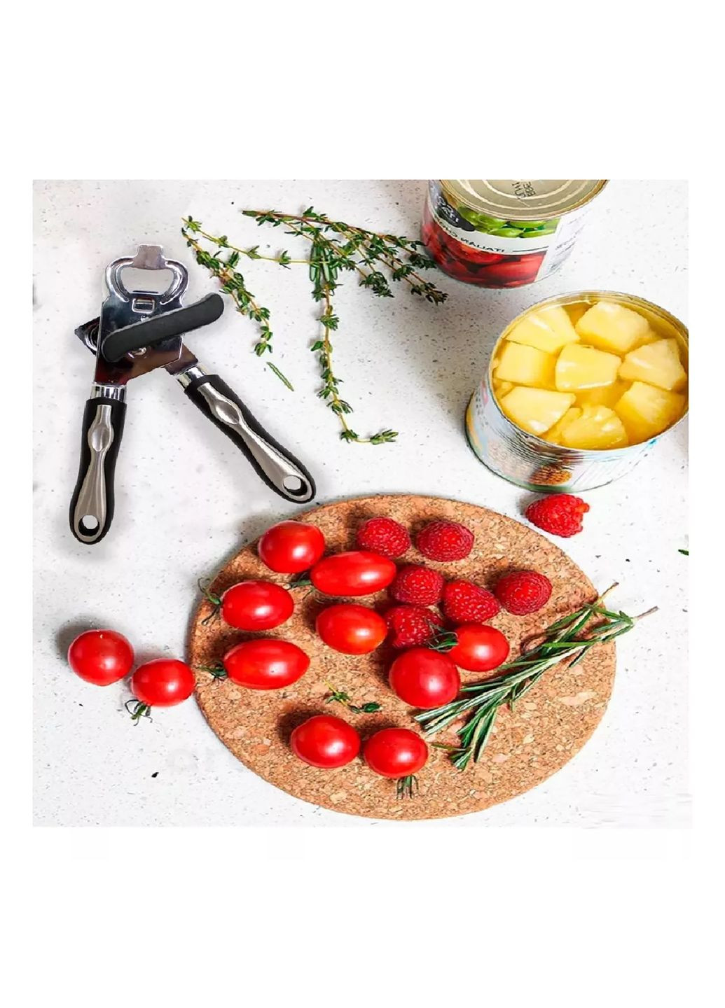 Консервный нож открывалка для консерв и бутылок 2в1 консервооткрыватель нержавеющая сталь пластик 23 см Kitchen Master (304266850)