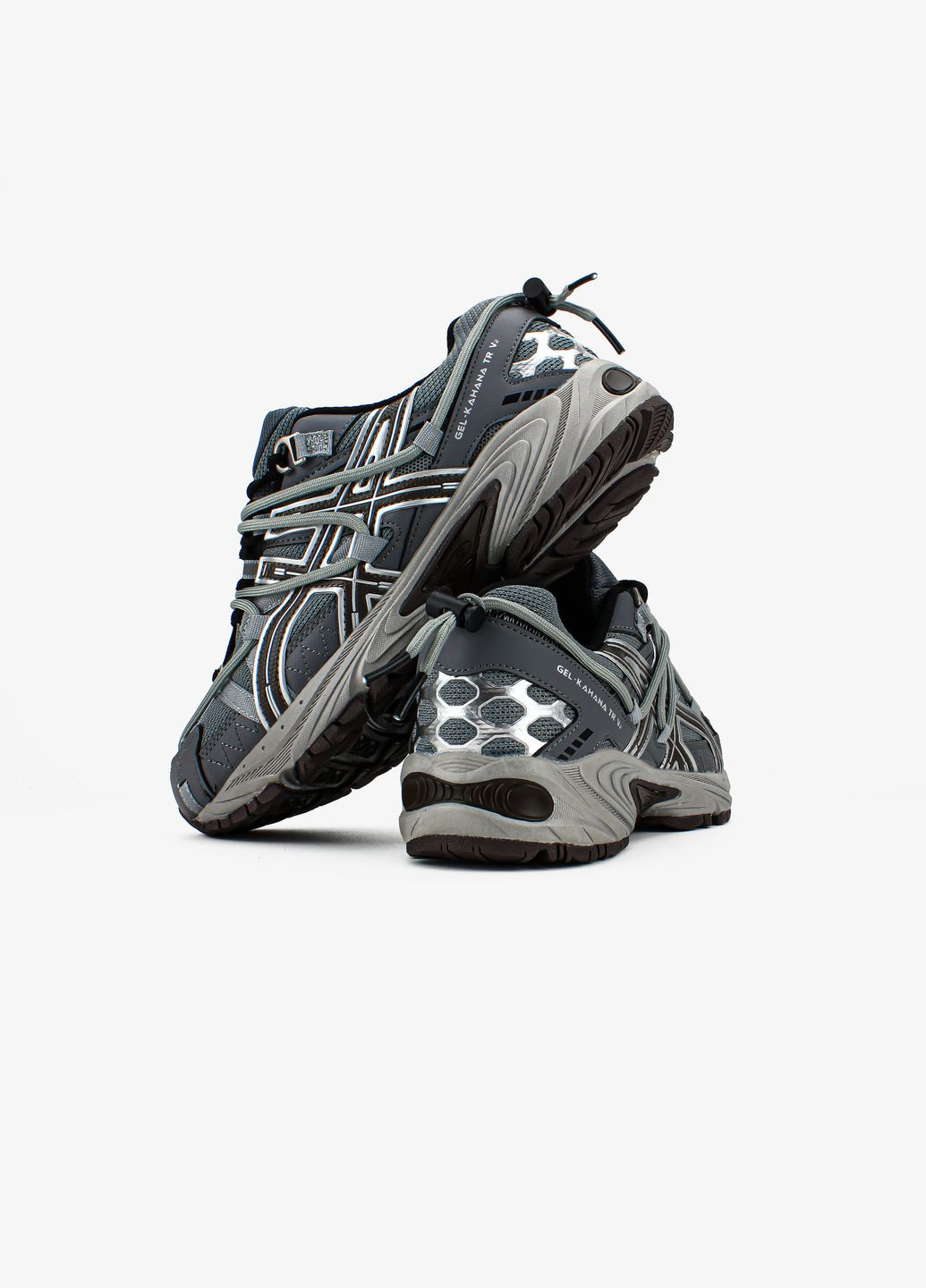 Сірі всесезон кросівки чоловічі asics gel-kahana tr v2 gray | асікс гель-кахана tr8 v2 сірі No Brand