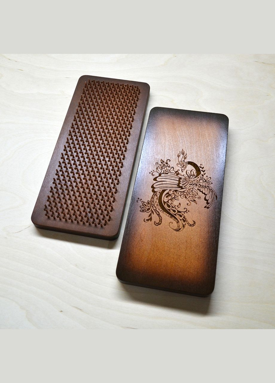 Доска Садху (медь) "Вдохновение", доска с медными гвоздями для йоги, шаг 10мм. Доска для стоянки на гвоздях. No Brand (301482773)