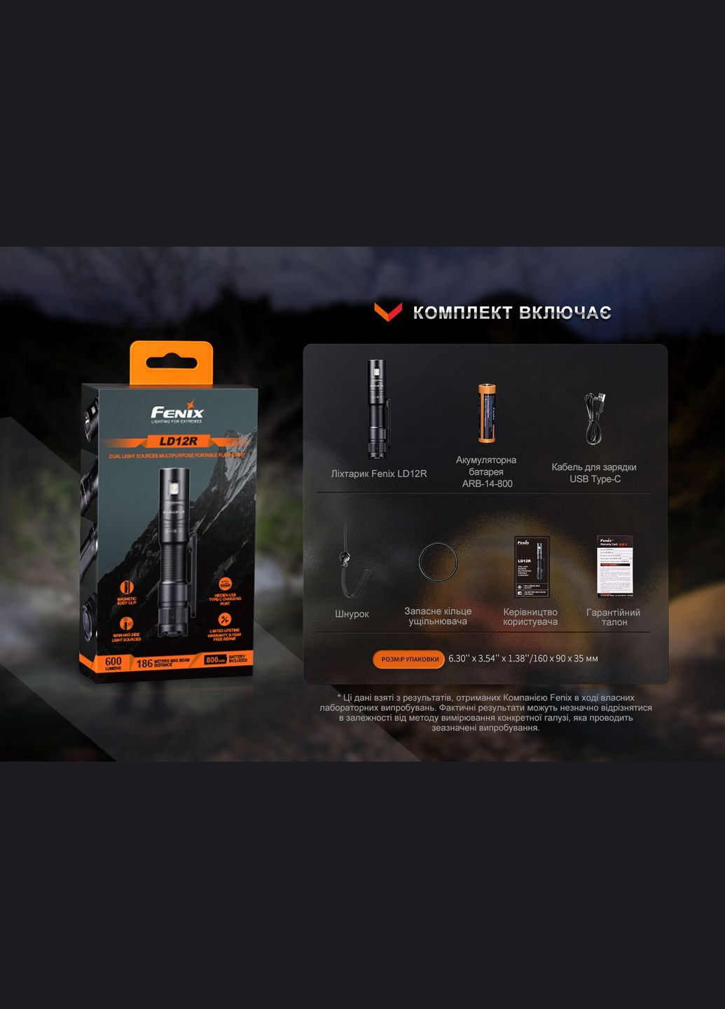 Фонарь ручной LD12R Fenix (353505263)