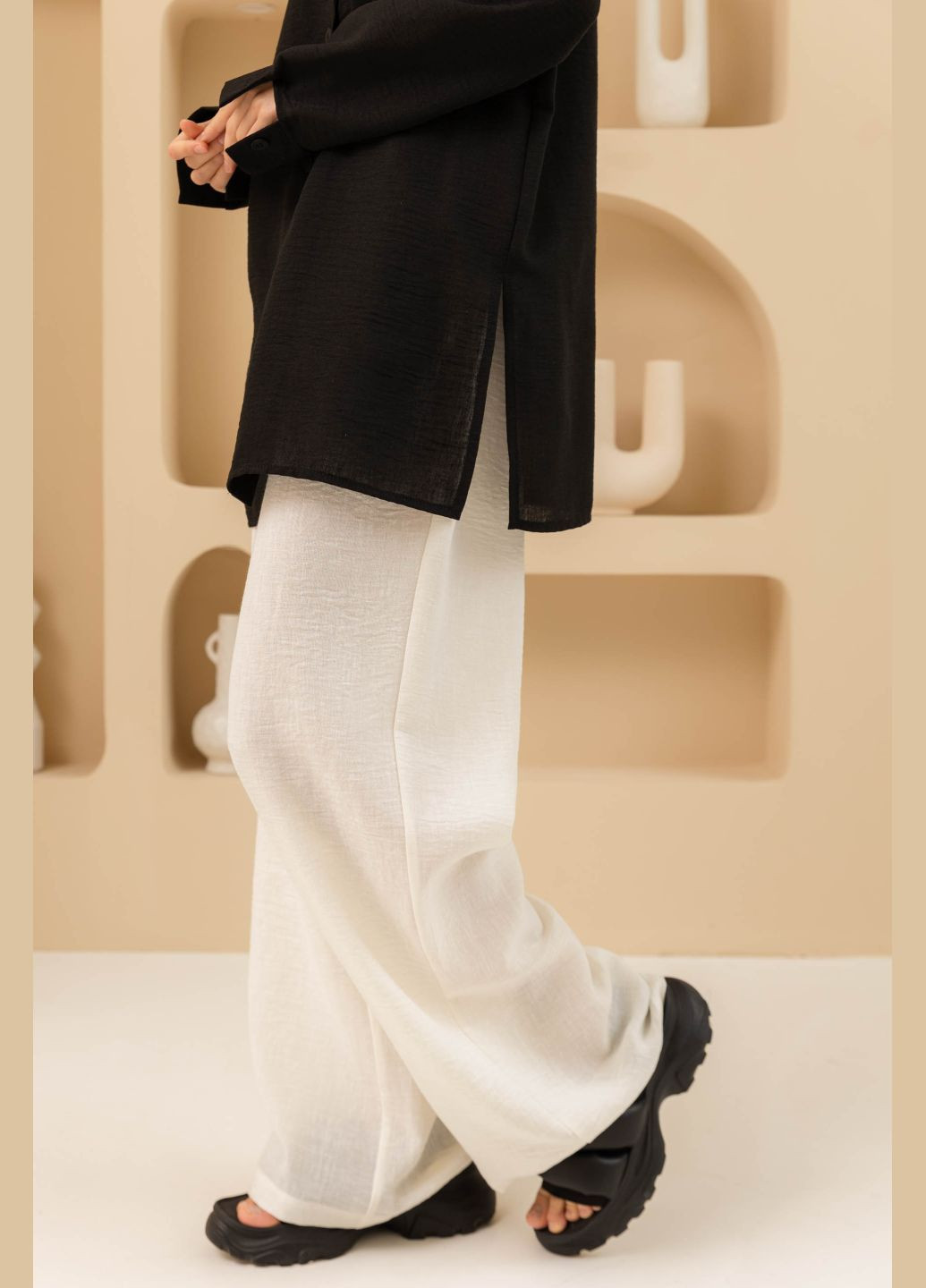 Белые кэжуал летние брюки ST-Seventeen