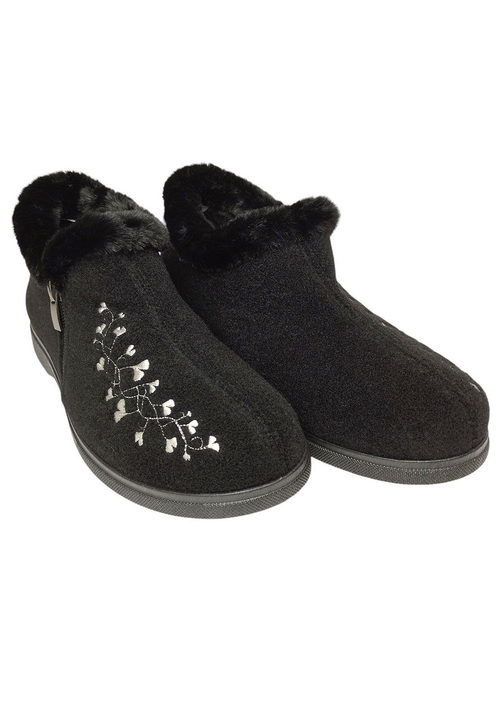 Жіночі тапочки бурки теплі Чорні Gipanis (361339396)