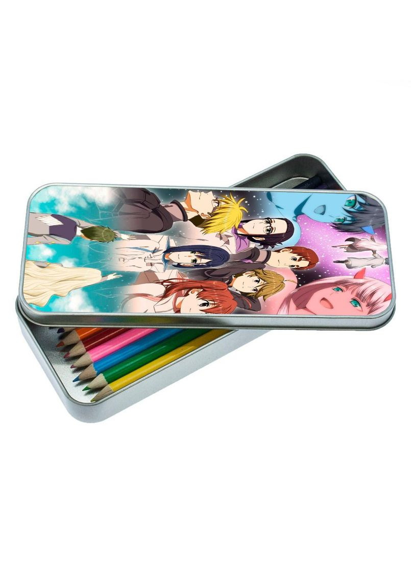 Пенал шкільний для хлопчика та дівчинки металевий Любий у Франксі #014 7*18 см Silver No Brand (309156987)