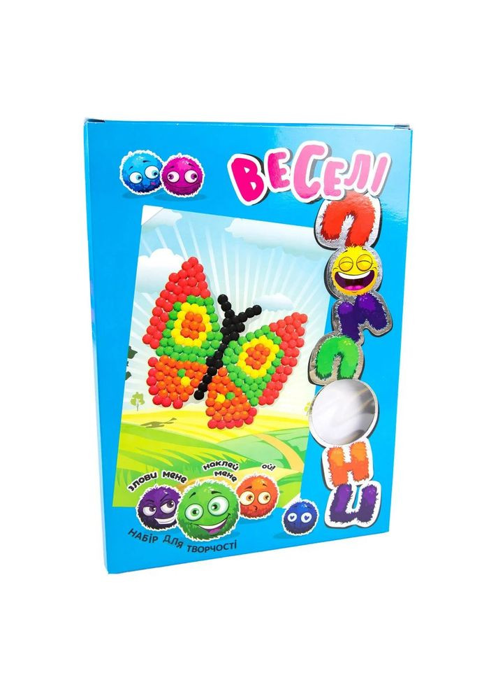 Набір для творчості Веселі помпони - метелик (укр.) (30991) Стратег (365543626)