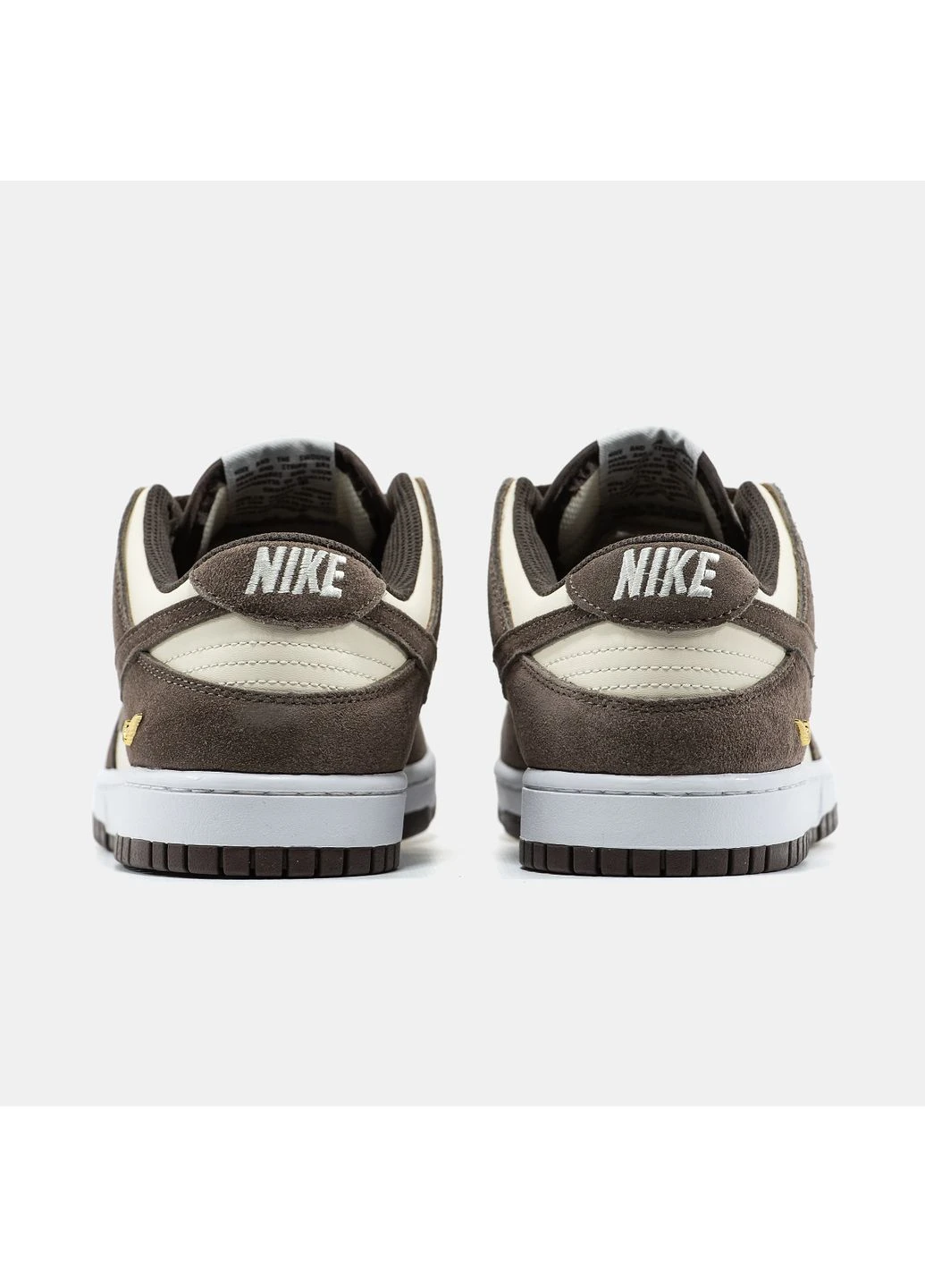 Коричневые демисезонные кроссовки мужские и женские nike sb dunk pale ivory baroque brown | найк сб данк низкие коричневые No Brand
