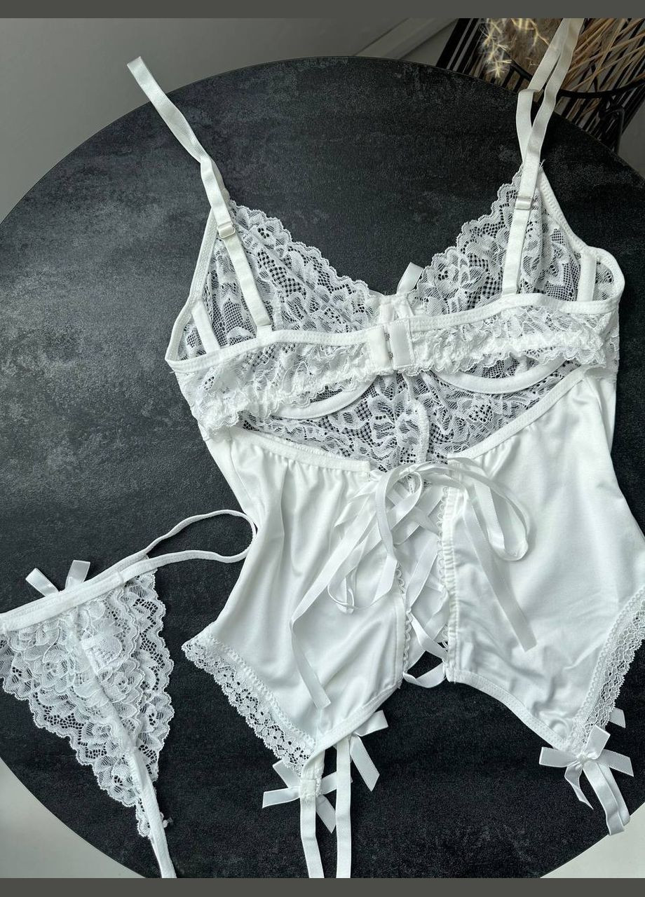 Белый демисезонный комплект откровенного белья No Brand