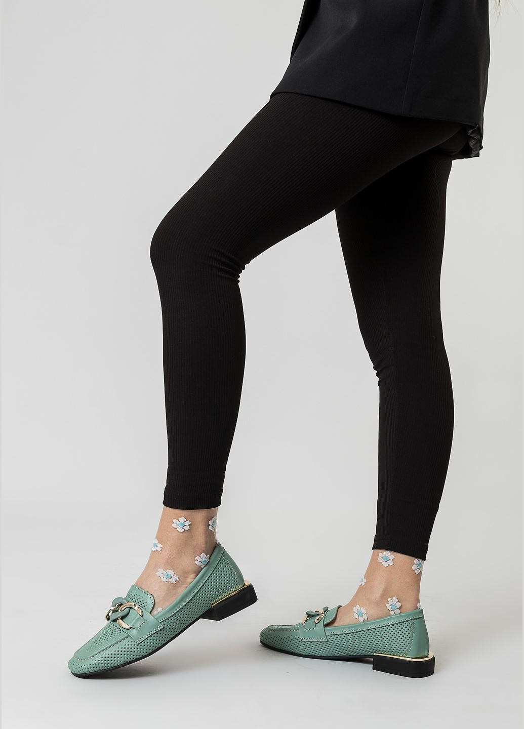 Evromoda Туфли (1052ТZВ) зеленый з натуральная кожа, турция — лето (328915282)