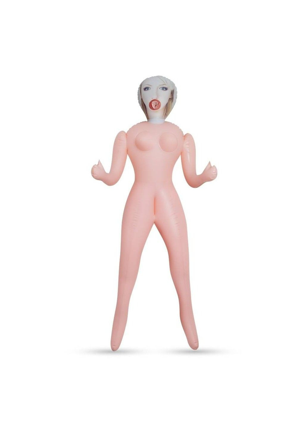 Надувная секс-кукла, три рабочих отверстия, бежевая, 155 см Crushious (292012202)